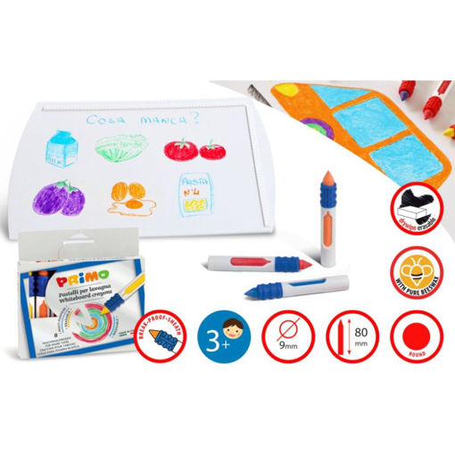 Picture of CMP PRIMO WHITEBOARD 24×35 WT DRYWIPE WAX CRAYONS 8 COL